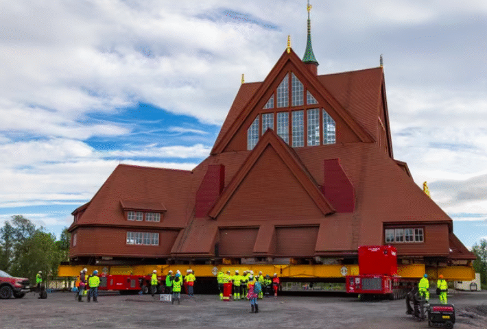 Veidekke flyttar kyrkan i Kiruna